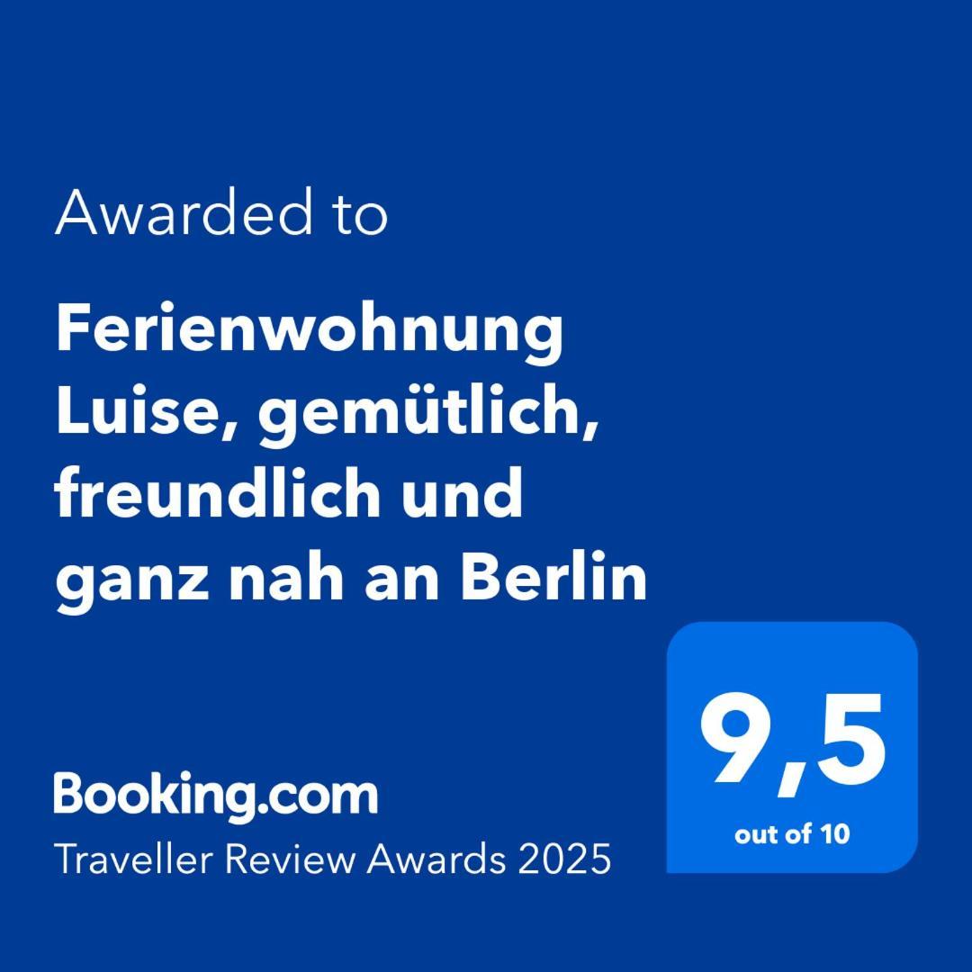 Ferienwohnung Luise, Gemuetlich, Freundlich Und Ganz Nah An Berlin Oranienburg Eksteriør billede
